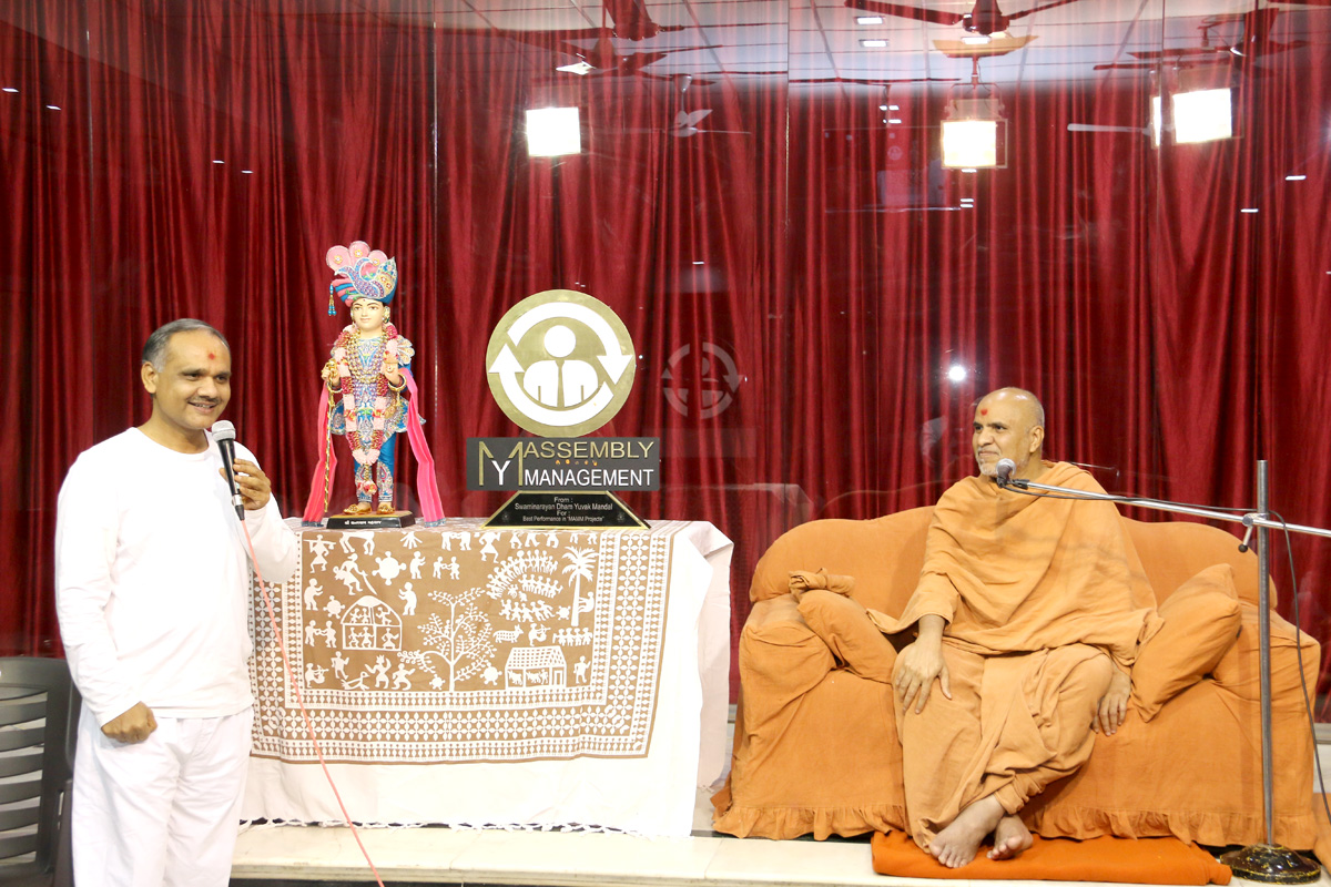HH Swamishree Samaiyo At Swaminarayan Dham-Gandhinagar.